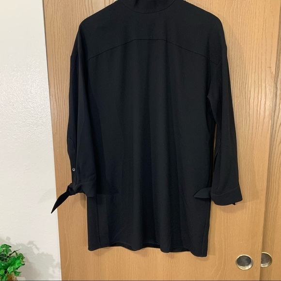 Aritzia Babaton Womens Black Long Sleeve Shift Dress Mock Neck Size XS - Picture 2 of 8